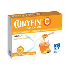 Sit Laboratorio Farmac. Coryfin C Senza Zucchero Miele Zenzero 24 Caramelle