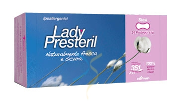 Lady Presteril Linea Pocket Assorbente Puro Cotone 24 Proteggislip Anatom Stesi