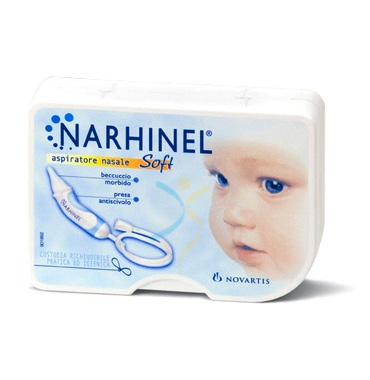Narhinel Linea Pulizia Salute del Naso Aspiratore Muco Nasale + 2 Ricambi Soft