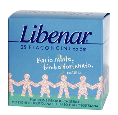 Libenar Linea Pulizia e Salute del Naso Soluzione Fisiologica 25 Flaconcini 5 ml