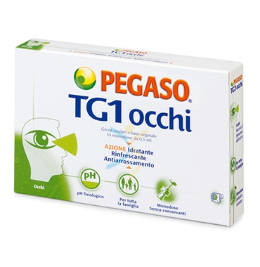 Pegaso Linea Salute degli Occhi TG1 Occhi Collirio Rinfrescante Monodose 10Fiale