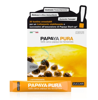 Zuccari Linea Benessere ed Energia Papaya Pura Bio-Fermentata 30 Stick Pack