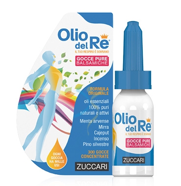 Zuccari Linea Olio del Re Repirazione Gocce Pure Balsamiche Oli Essenziali 10 ml