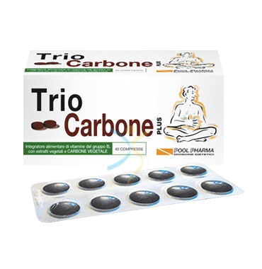 PoolPharma Linea Intestino Sano Triocarbone Plus Integratore 40 Compresse