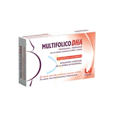 LJ Pharma Linea Vitamine Minerali MULTIFOLICO DHA Integratore 60 Capsule