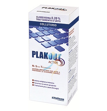 Polifarma Linea Igiene Dentale Quotidiana Plakout Active 0,20 Collutorio 200 ml