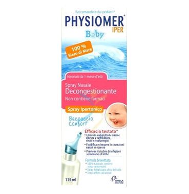 Physiomer Linea Pulizia e Salute del Naso Soluzione Iper Spray Bambini 115 ml