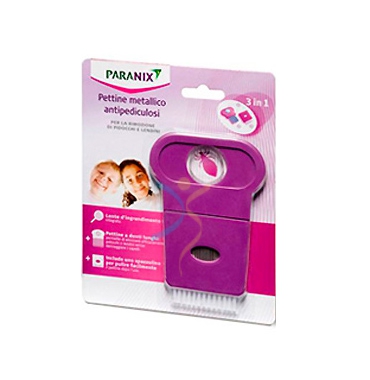 Paranix Linea Anti-Pediculosi Paranix Pettine 3 in 1 con Lente d'Ingrandimento