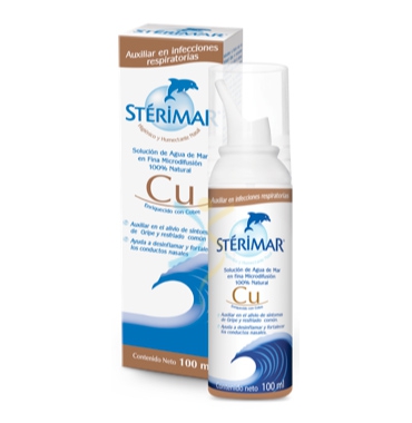 Sterimar Linea Pulizia e Salute del Naso CU Spray Nasale Acqua di Mare 100 ml