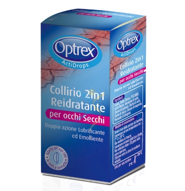 Optrex Linea Salute dell'Occhio Actidrops 2 in 1 Reidratante Collirio 10 ml
