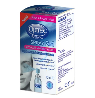 Optrex Linea Salute dell'Occhio Actimist 2 in 1 Spray Occhi Secchi 10 ml