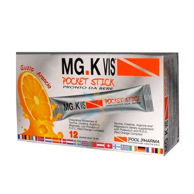 MGK VIS Linea Sali Minerali Integratore in Soluzione 12 Pocket Stick Arancia