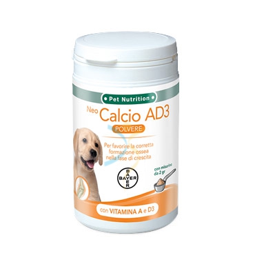Bayer Pet Linea Animali Domestici Neo Calcio AD3 Cani Integratore Polvere 200 g