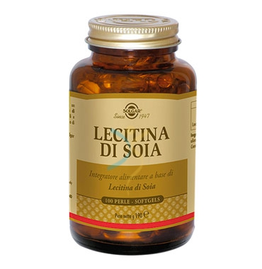 Solgar Linea Fegato Sano Lecitina di Soia Integratore Alimentare 100 Perle