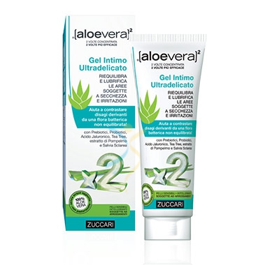 Zuccari Linea aloevera2 Gel d'Aloe Trattamento Intimo Lenitivo Lubrificante 80ml