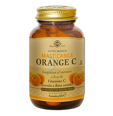 Solgar Linea Vitamine Orange C Integratore Vitamina C 90 Tavolette Masticabili