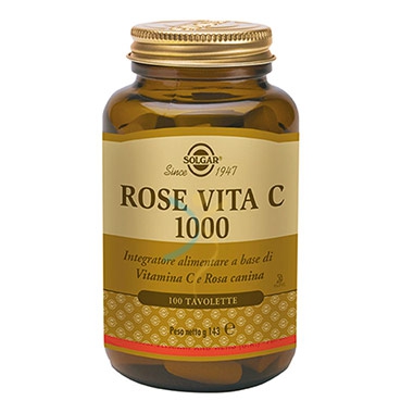 Solgar Linea Difese Immunitarie Rose Vita C 1000 Integratore Alimentare 100 Tav