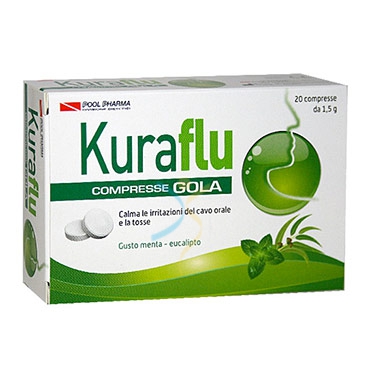 PoolPharma Linea Apparato Respiratorio Kuraflu Gola 20 Compresse Eucalipto