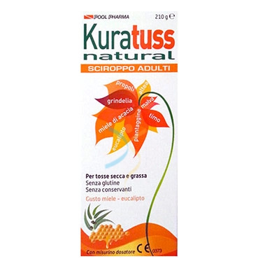 PoolPharma Linea Apparato Respiratorio Kuratuss natural Sciroppo Adulti 210 g