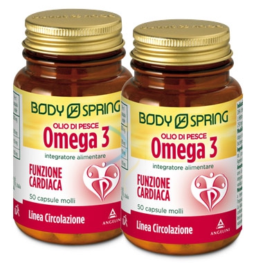 Body Spring Linea Colesterolo Olio di Pesce Omega3 Integratore 2x50 Capsule