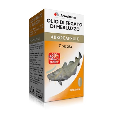 Arkocapsule Linea Colesterolo Olio di fegato di Merluzzo Integratore 60 Perle