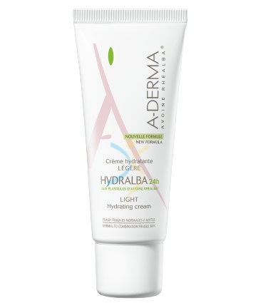 A-Derma Linea Hydralba Idratante Viso Crema Leggera Pelle Normale e Mista 40 ml