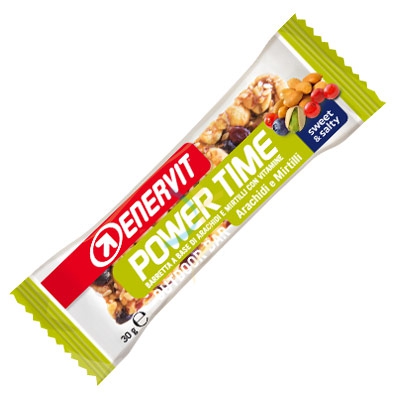 Enervit Sport Linea Power Time Barretta a base di Arachidi e Mirtilli 30 g