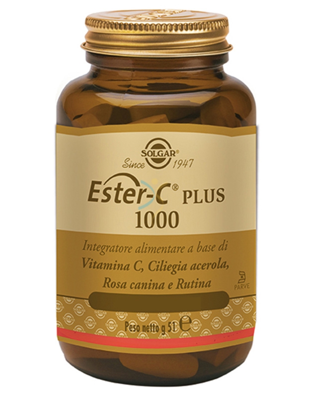 Solgar Linea Vitamine Minerali Ester-C Plus 1000 Integratore 90 Tavolette