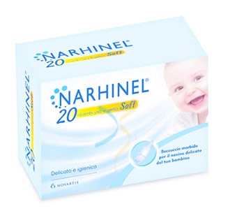 Narhinel Linea Pulizia Salute del Naso 20 Ricambi Soft per Aspiratore Nasale