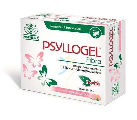 Nathura Linea Intestino Sano Psyllogel Fibra Integratore 20 Buste Pompelmo Rosa