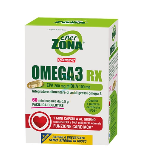 Enerzona Linea Integratori Omega3 Rx Acidi Grassi EPA DHA 60 Mini Perle 0,5 g
