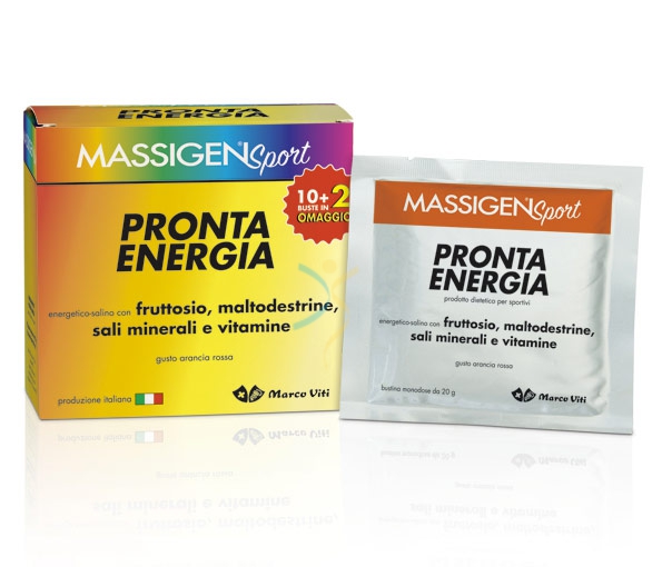 Massigen Linea per Sportivi Sport Pronta Energia Integratore Alimentare 12 Buste