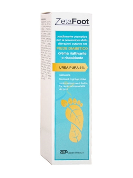 ZetaFoot Linea Cura del Piedi Crema Riattivante Riscaldante per Piede Diabetico