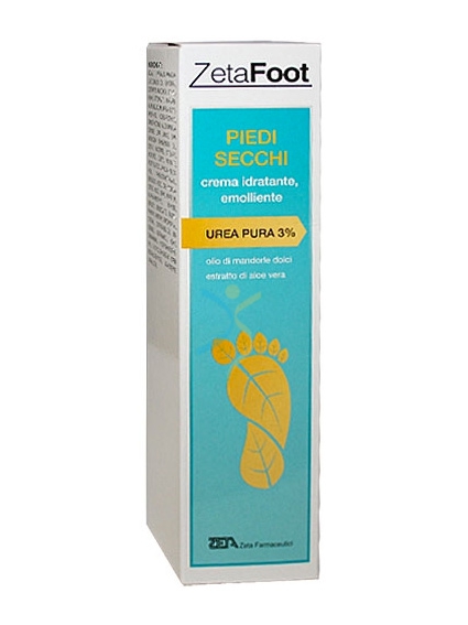 ZetaFoot Linea Cura del Piedi Crema Idratante Emolliente Pelle Secca 100 ml