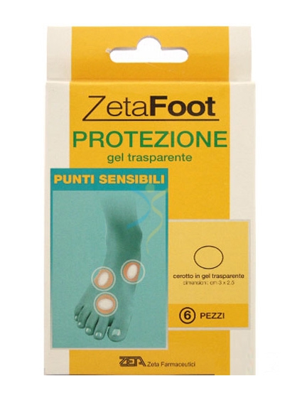 ZetaFoot Linea Protezione dei Piedi Gel Trasparente Punti Sensibili 6 Cerotti