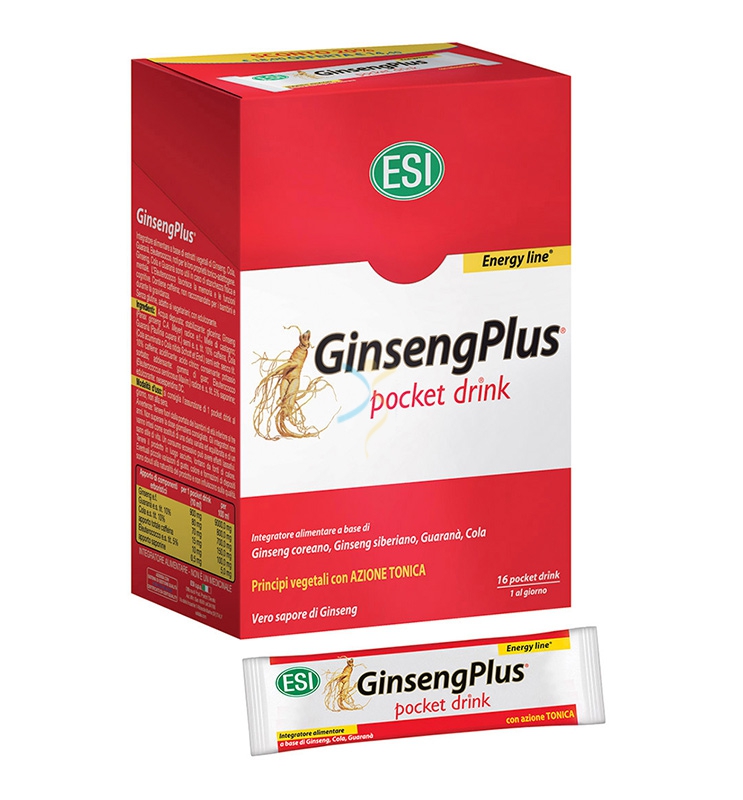 Esi Linea Benessere ed Energia GinsengPlus Pocket Drink Integratore 16 Buste
