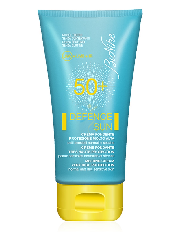 BioNike Linea Defence Sun SPF50+ Crema Solare Fondente Pelli Sensibili Viso 50ml