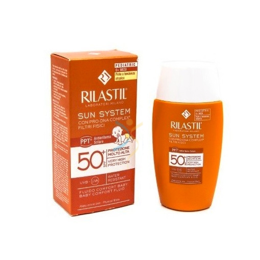 Rilastil Linea Baby Sun System PPT SPF50+ Fluido Viso e Corpo Bambini 50 ml