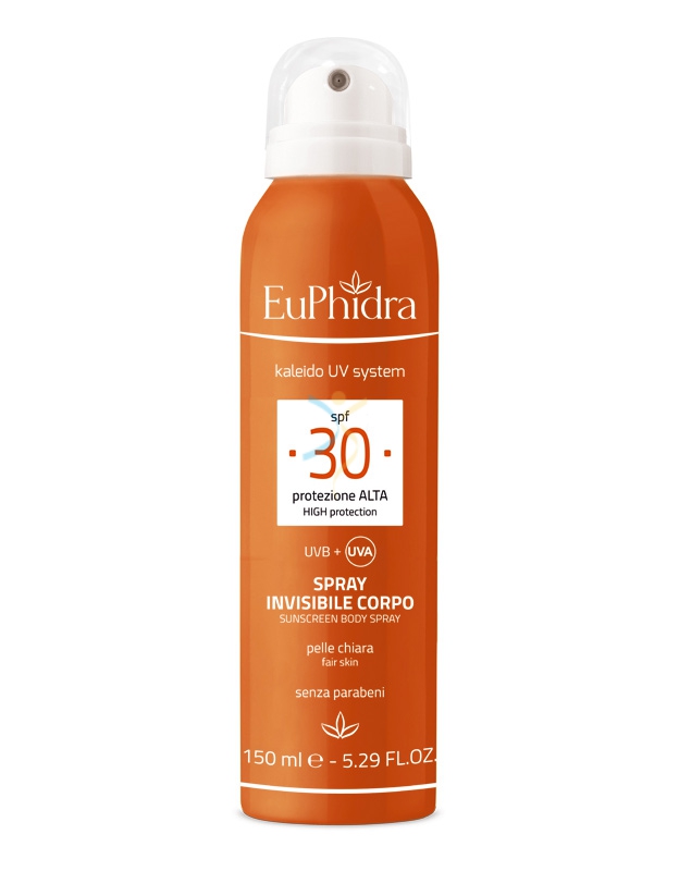 EuPhidra Linea Kaleido UV System SPF30 Invisibile Spray Protettivo Corpo 150 ml