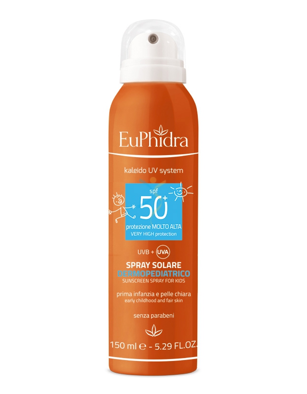 EuPhidra Linea Kaleido UV System SPF50+ Spray Dermopediatrico Bambini 150 ml