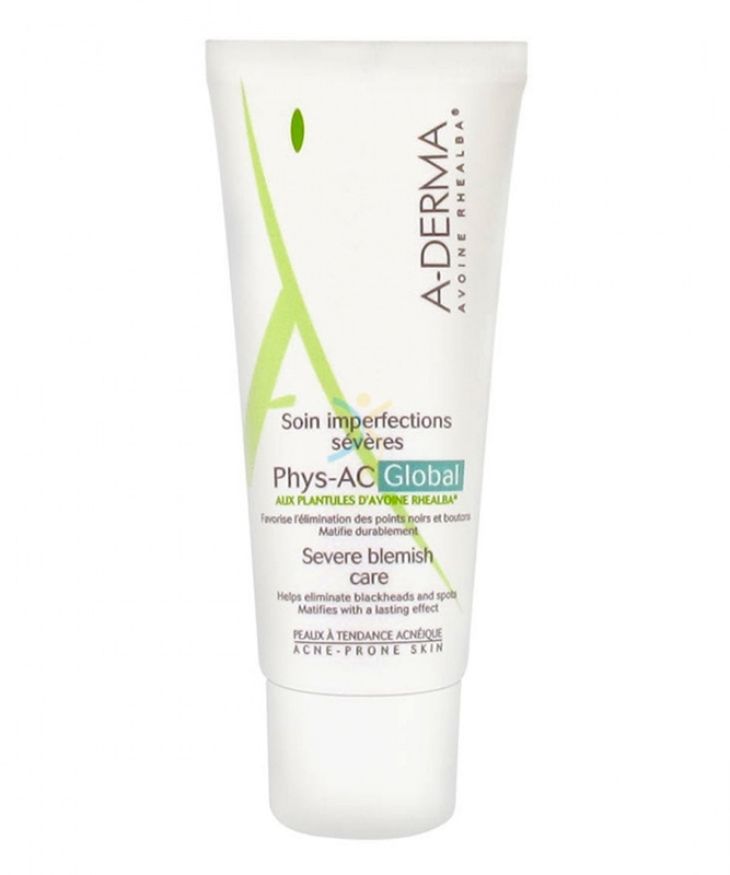 A-Derma Linea Phys-AC Pelli Grasse Global Trattamento Imperfezioni Severe 40 ml