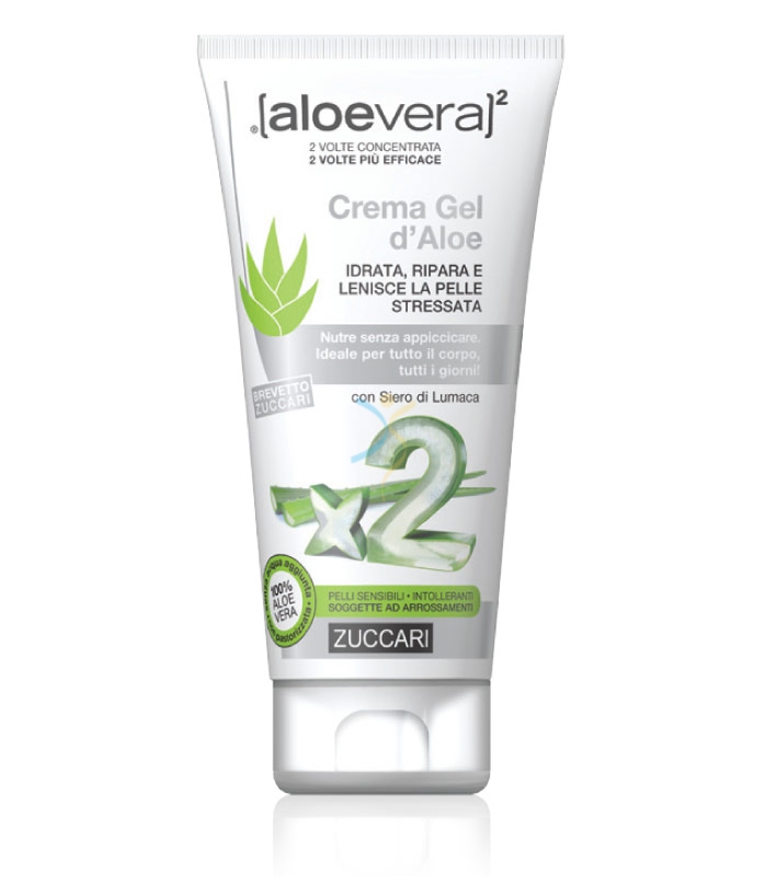Zuccari Linea aloevera2 Crema Gel d'Aloe Lenitivo Pelle Stressata 150 ml
