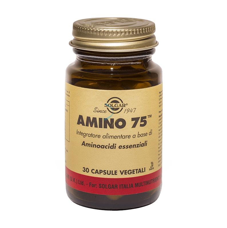 Solgar Linea Aminoacidi Essenziali Amino 75 Integratore Alimentare 30 Capsule