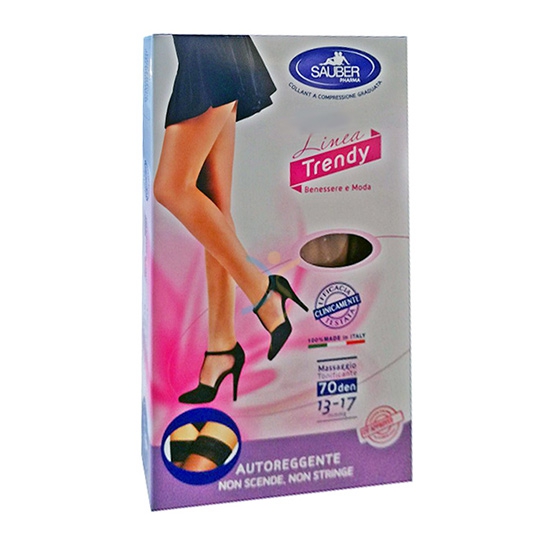 Sauber Linea Dispositivi Medici Trendy Autoreggenti 70 Den 13-17mm tg II Beige