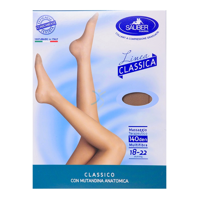 Sauber Linea Dispositivi Medici Classic Collant 140 Den 18-22mm tg V Beige