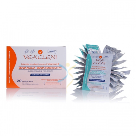 VEA Linea Pelli Sensibili Cleni Salviettine Detergenti 20 Bustine Monodose