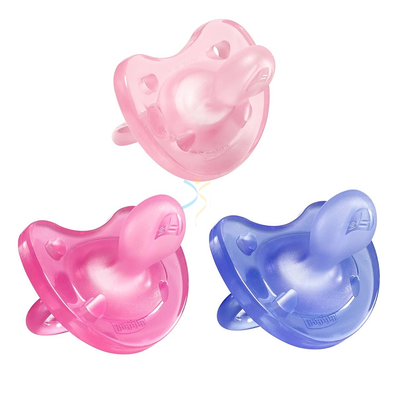 Chicco Linea Allattamento Gommotto Colorato in Silicone 6-12 Mesi 2 Gommotti
