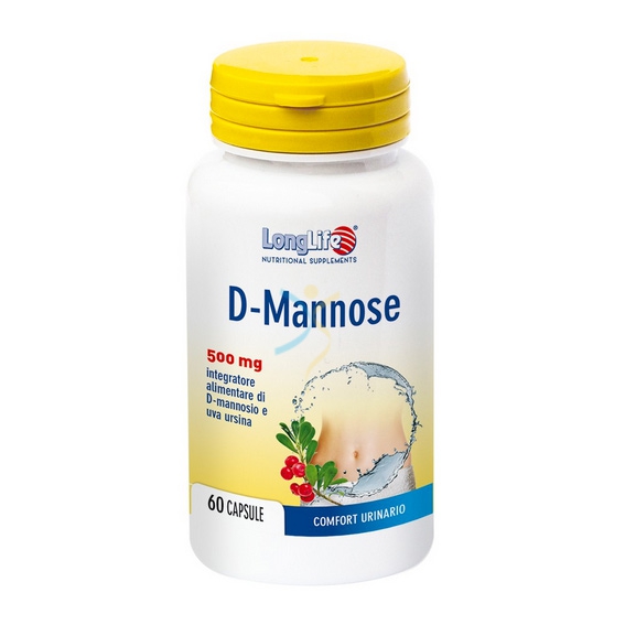 Long Life Linea Apparato Urinario D-Mannose Integratore Alimentare 60 Capsule