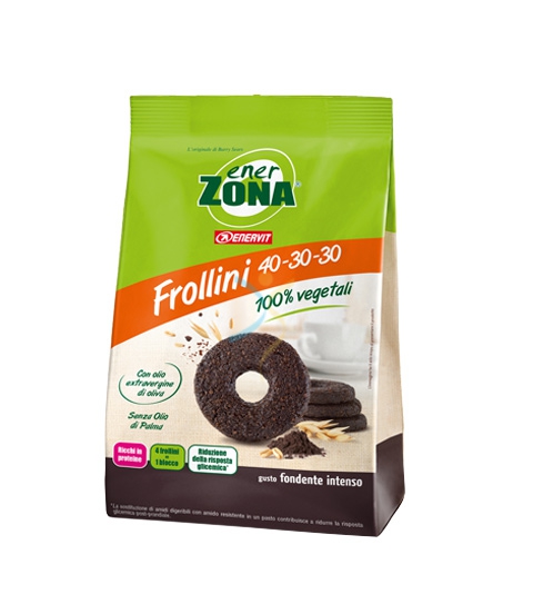 EnerZona Linea Alimentazione Dieta a ZONA Frollini 40-30-30 Fondente Intenso
