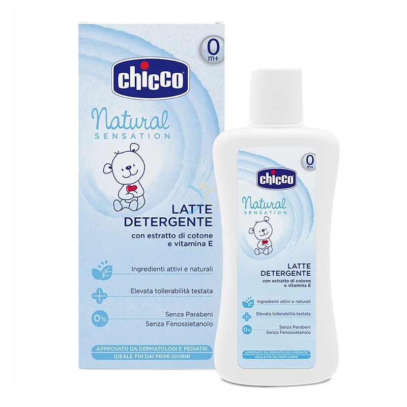 Chicco Linea Cura Bambini Natural Sensation Latte Detergente Delicato 500 ml